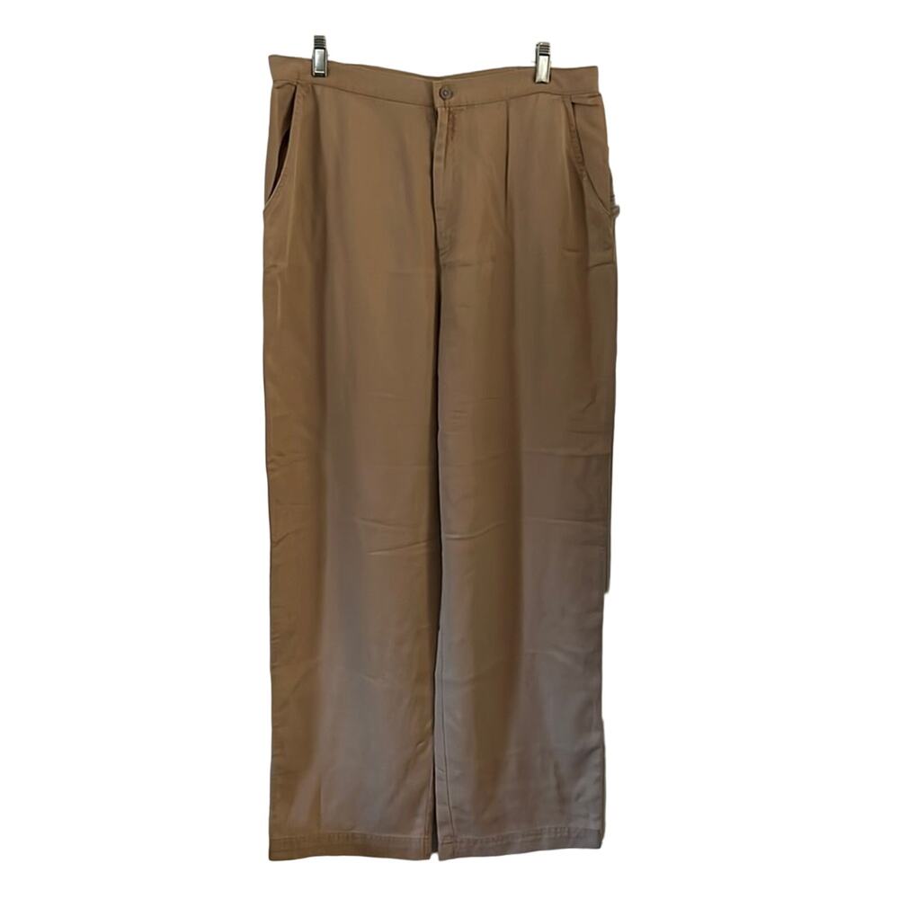 Cherokee Tan Soft Tencel Trousers Woman Size 16 Dress Casual Office